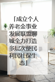 成立个人养老金事业发展联盟聊城全力打造多层次便民利民社保生态